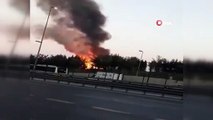 Edirnekapı'da ağaçlık alanda yangın