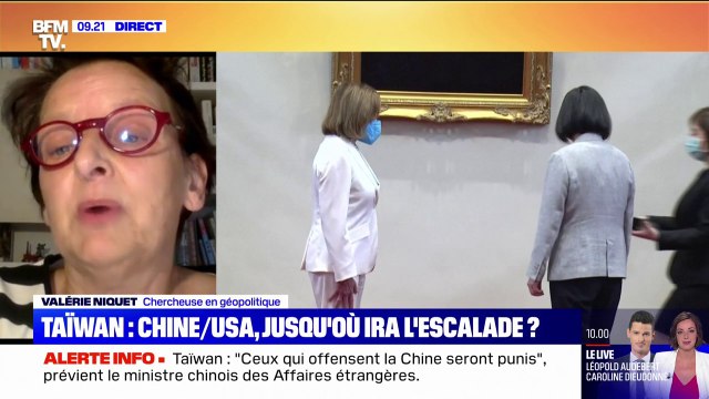 Je ne pense pas que l'armée chinoise soit prête à aller à une confrontation directe avec Taïwan ou avec les États-Unis , analyse Valérie Niquet, chercheuse en géopolitique