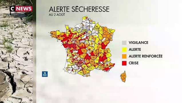 Canicule - La 3e vague de chaleur estivale qui traverse la France n'est pas sans conséquence: Le pays est désormais entièrement frappé par la sécheresse - VIDEO