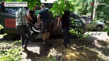 Andauernde Kämpfe: Menschen fliehen aus der Region Donezk