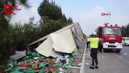 Manavgat'ta korkunç kaza: Tur otobüsüyle kamyon çarpıştı!