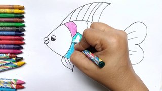 Drawing Fish For Kids l Multicolor Fish Drawing For Kids l Drawing For Kids l Drawing Coloring Art