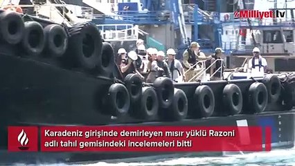 Tahıl gemisi Razoni'de denetim