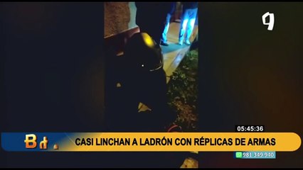 Extranjero con réplicas de armas de fuego fue capturado por serenos de Los Olivos