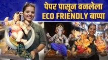 पारंपरिक पद्धतीत घरीच विसर्जित करता येणारा बाप्पा | Eco Friendly Ganesh Idol | Paper Ganesha 2022