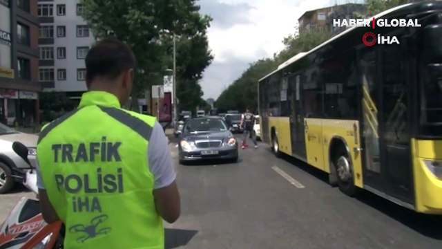 Kadıköy’de drone'lu denetimde ceza yiyen sürücü: 'Çekin güzel çekin'