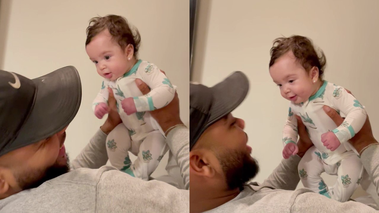 'Dad bursts out laughing as his baby daughter can't stop farting'