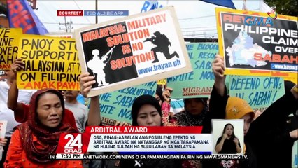 OSG, pinag-aaralan ang posibleng epekto ng arbitral award na natanggap ng mga tagapamana ng huling sultan ng Sulu laban sa Malaysia | 24 Oras