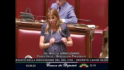 Intervento On. Matilde Siracusano sul ponte dello stretto