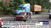 Solo daños materiales, deja colisión en la CA-13 de Puerto Cortés a SPS