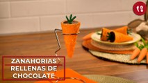Zanahorias rellenas de chocolate | Receta de postre internacional | Directo al Paladar México