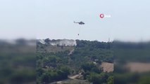 Bursa haber! Bursa'da yangın, helikopter desteğiyle büyümeden söndürüldü