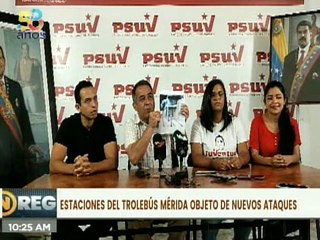 PSUV Mérida repudia ataques de vandalismo cometidos contra el Sistema de Trolebús