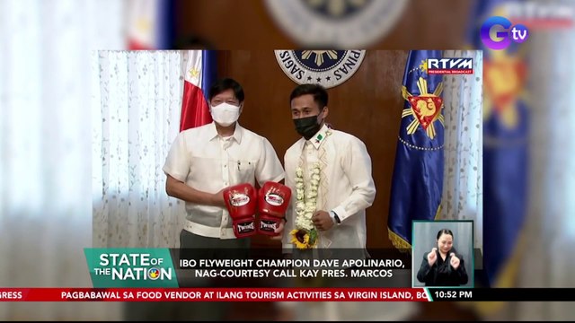 IBO Flyweight Champion Dave Apolinario, nag-courtesy call kay Pres. Marcos | SONA