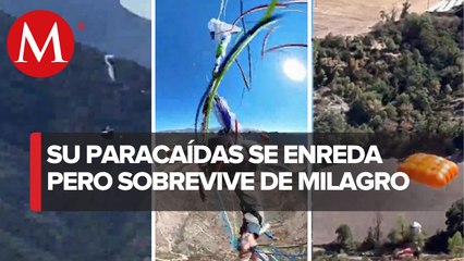 Parapentista se salva a último minuto de morir por falla en paracaídas