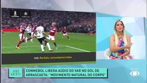 Gol de Arrascaeta foi irregular? Renata Fan e Denilson analisam; ouça o áudio do VAR