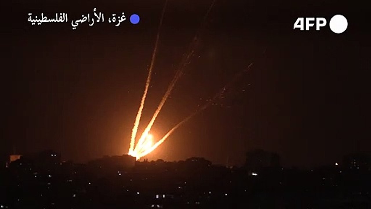 إطلاق وابل من الصواريخ من غزة باتجاه إسرائيل