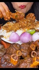 ASMR EATING CHICKEN CURRY,SPICY CHICKEN -- #shorts #mukbang #asmreating #asmr #mukbangasmr #asmrfood