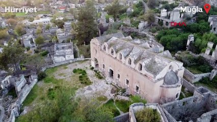'Hayalet köy' havadan görüntülendi