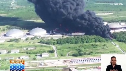 Kuba: Treibstofflager steht nach Blitzeinschlag in Flammen