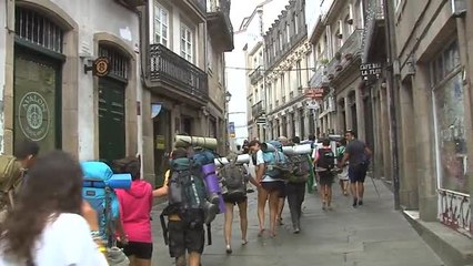 Avalancha de peregrinos en Santiago de Compostela