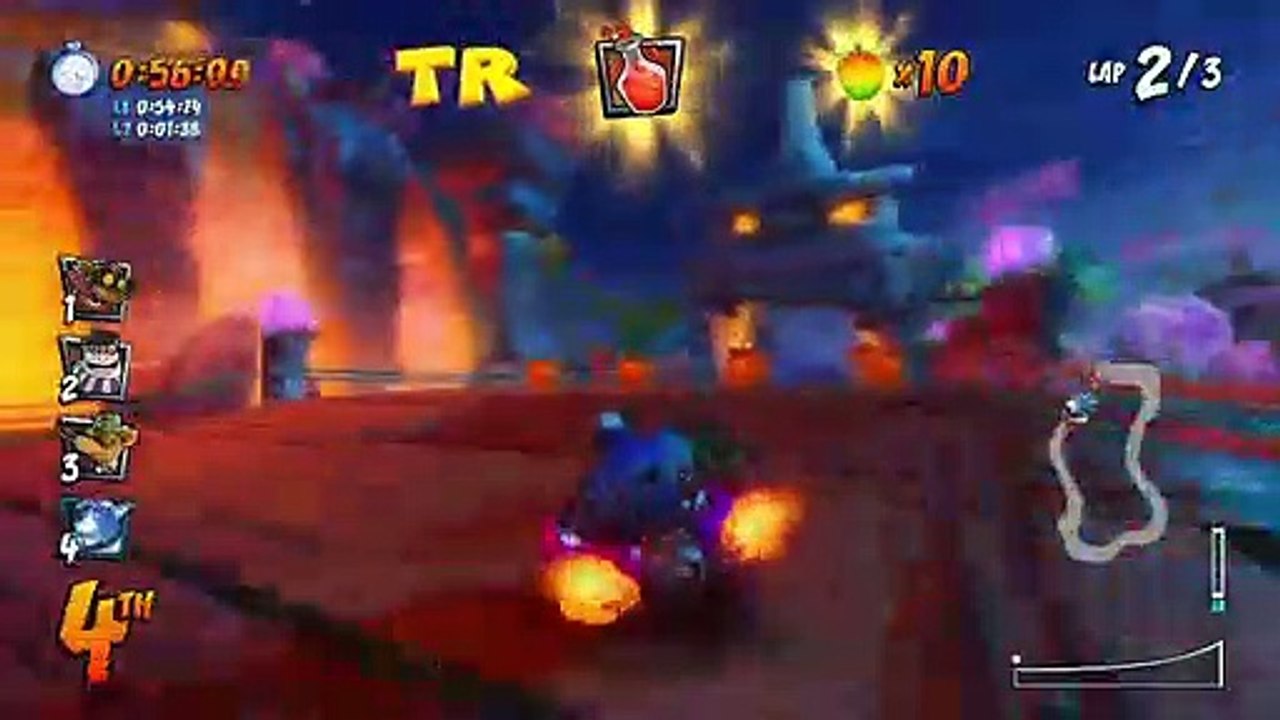 Inferno Island CTR Challenge Gameplay - Crash Team Racing Nitro-Fueled