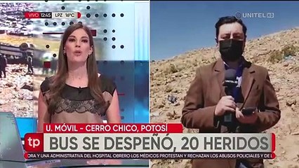 Bus cayó casi 50 metros en Potosí