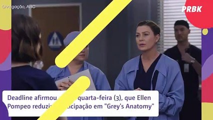 Ellen Pompeo, de "Grey's Anatomy", aparecerá menos na série. Saiba por que!