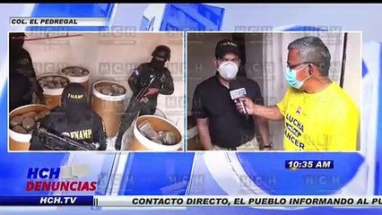 Cinco barriles _hasta la pata de moña_ decomisan en faldas de El Pedregal en Comayagüela