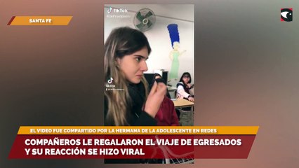 Compañeros le regalaron el viaje de egresados y su reacción se hizo viral