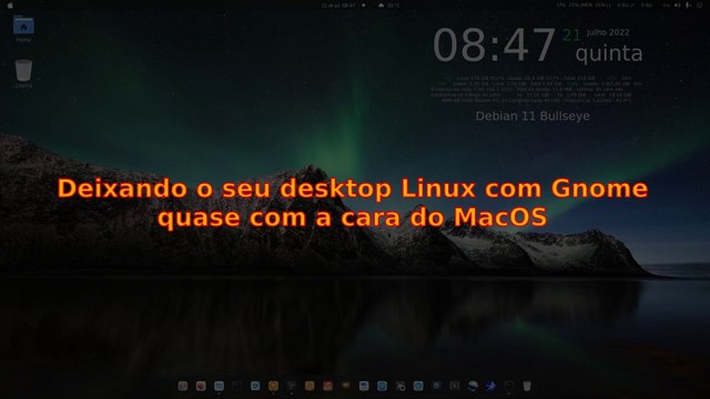 Como deixar o seu Debian ou outra distribuição com Gnome-Shell parecido com o MacOs