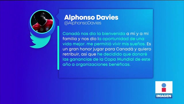 Alphonso Davies donará ganancias a organizaciones benéficas de Canadá