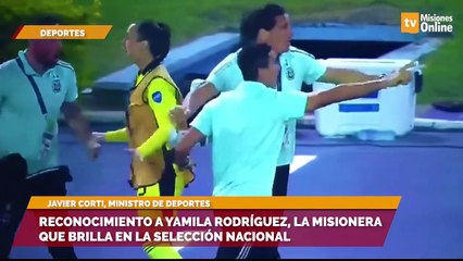 Sala Cinco  Reconocimiento a Yamila Rodríguez, la misionera que brilla en la selección nacional
