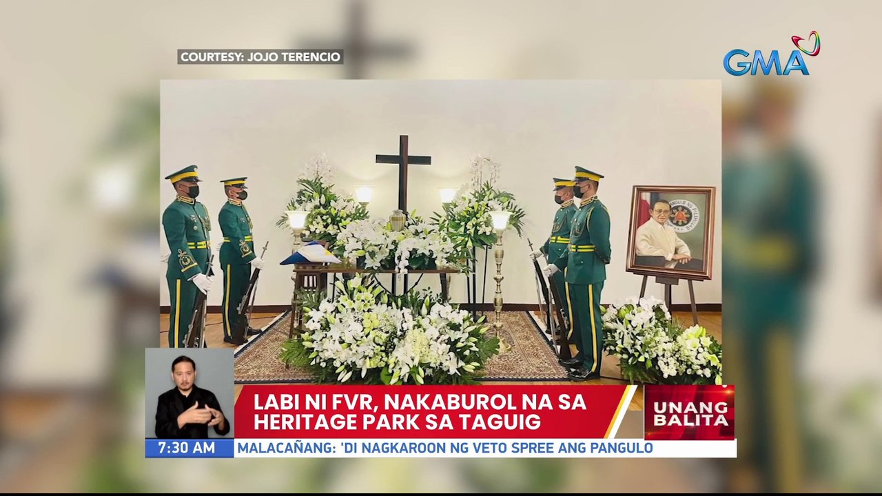 Labi ni FVR, nakaburol na sa Heritage Park sa Taguig | UB