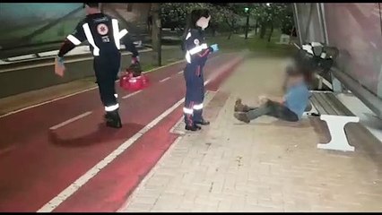 Idoso sofre queda de bicicleta e é socorrido pelo Samu no Bairro Santo Onofre