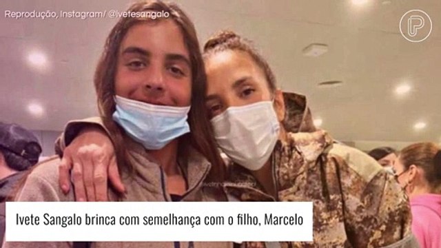 Ivete Sangalo faz comparação com o filho e diverte a web: 'É tu de cueca'