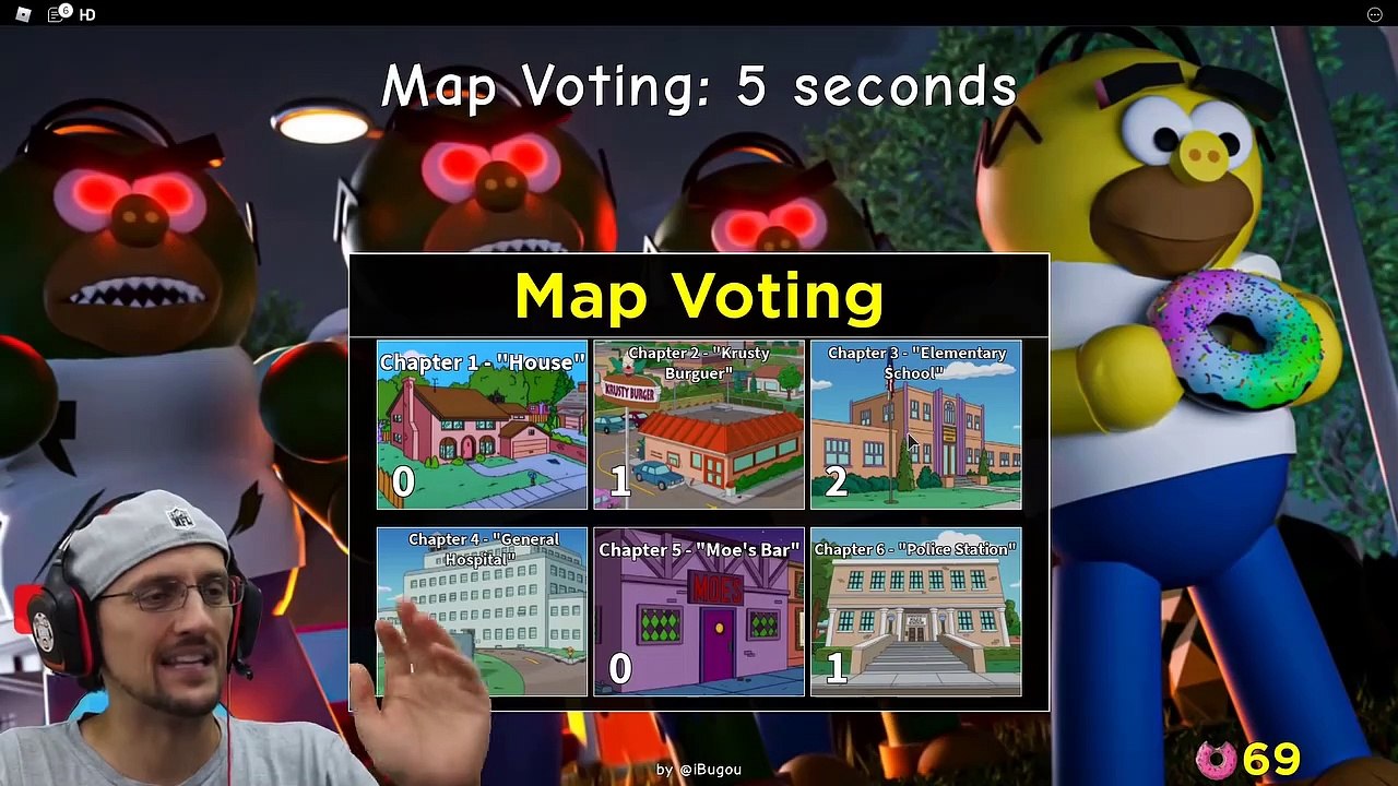 ROBLOX PIGGY-SONS TROLL! Krusty the Clown @ my School (FGTeeV SIMPSONS Escape Game)