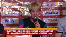 El fútbol misionero homenajeó a Yamila Rodríguez luego de la consecución del pasaje al Mundial 2023