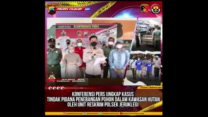 Polres Cilacap Tangkap Penebang Ilegal Kayu Jati