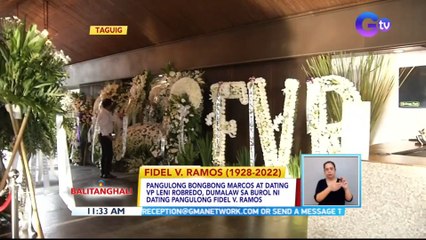 Mga opisyal ng gobyerno, dumalaw sa burol ni dating Pangulong Fidel V. Ramos | BT