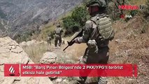 Barış Pınarı bölgesinde 2 PKK'lı etkisiz hale getirildi