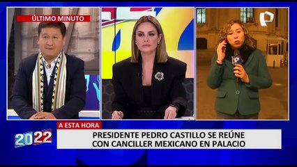 Pedro Castillo se reúne con Canciller de México en Palacio de Gobierno