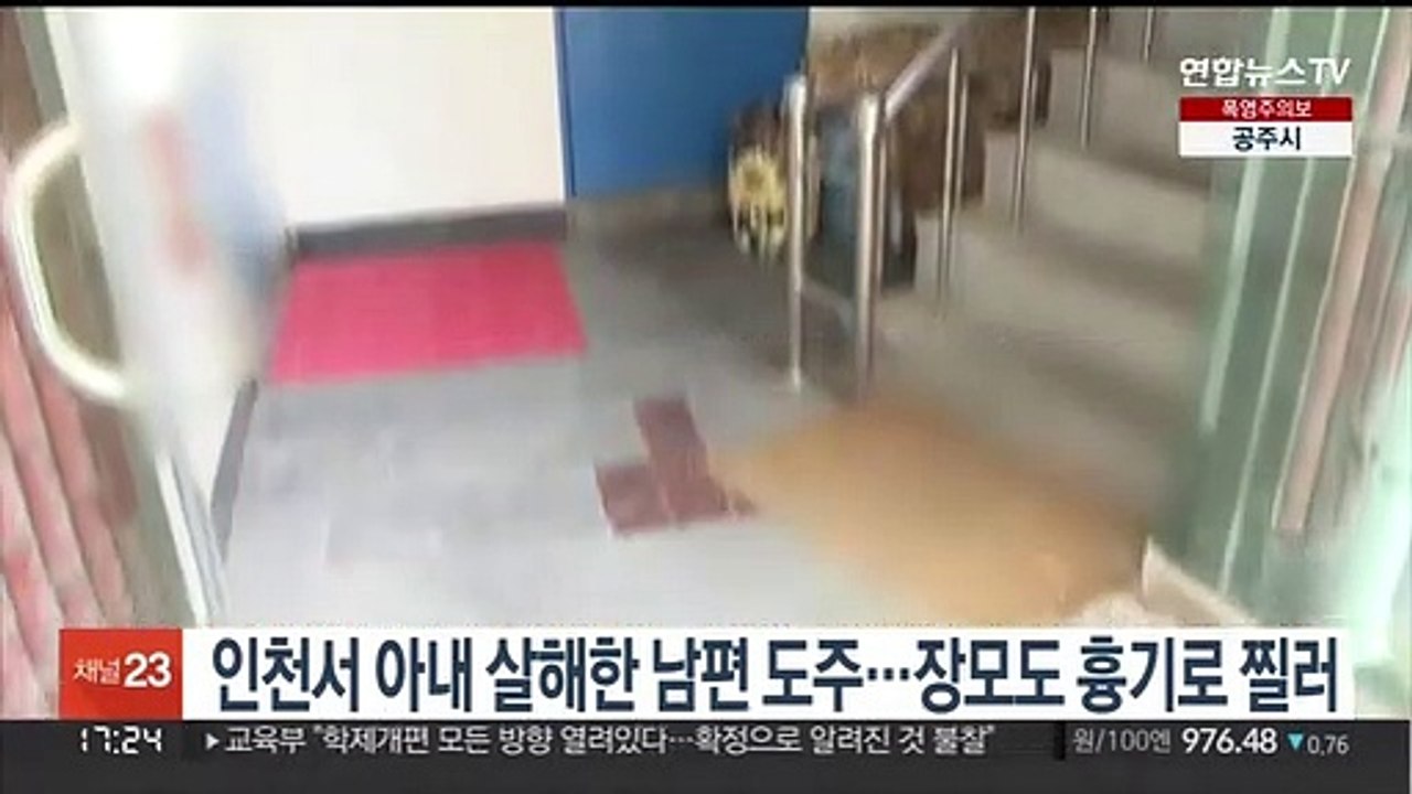 인천서 아내 살해한 남편 도주…장모도 흉기로 찔러