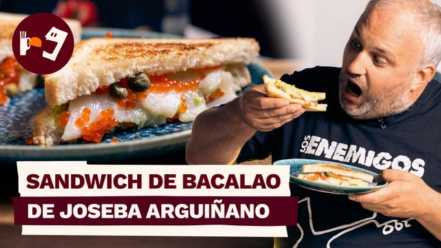 SANDWICH de BACALAO y AGUACATE: una receta de JOSEBA ARGUIÑANO