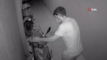 Motosiklet Hırsızlığı Güvenlik Kamerası Tarafından Saniye Saniye Görüntülendi!