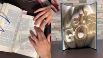 'Artist mesmerizingly folds HUNDREDS of BOOK PAGES to create the word ‘LET’S GO’'