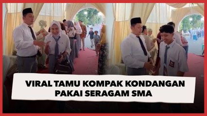 Viral Tamu Kompak Hadir ke Acara Pernikahan Pakai Seragam SMA, Bikin Warganet Iri