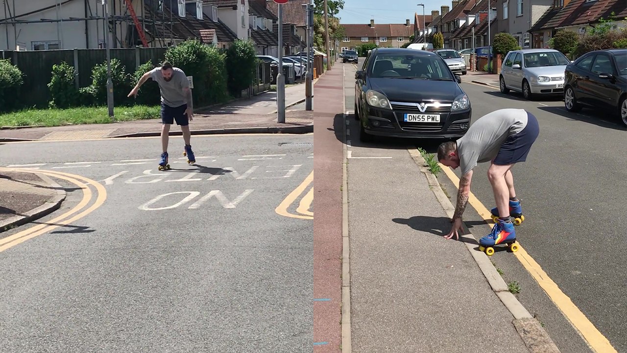 'Man's first skate run as an adult is PACKED with rib-tickling moments '