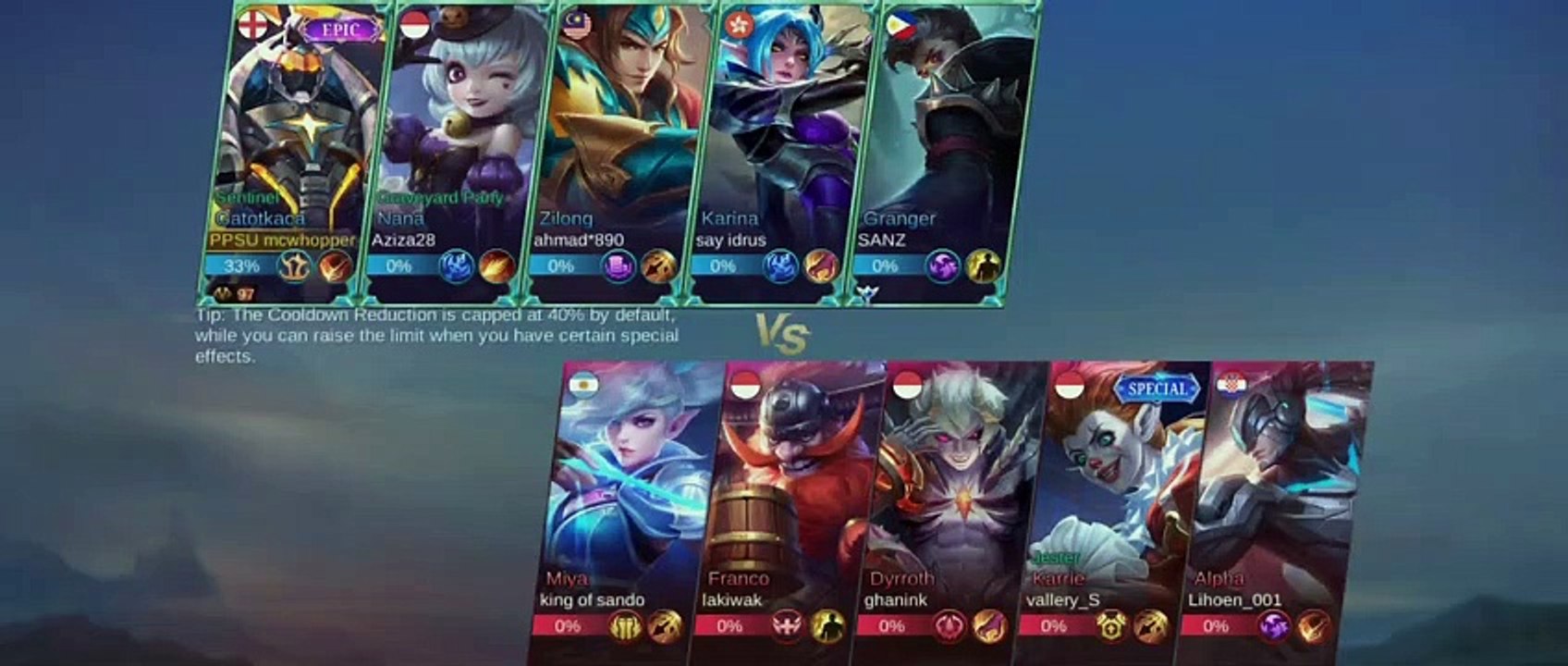 Mobile Legends Bang Bang - gatot kaca ganker build