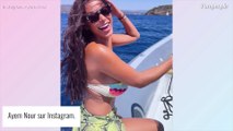Ayem Nour sexy en bikini et avec un ventre ultra plat au bord de la mer